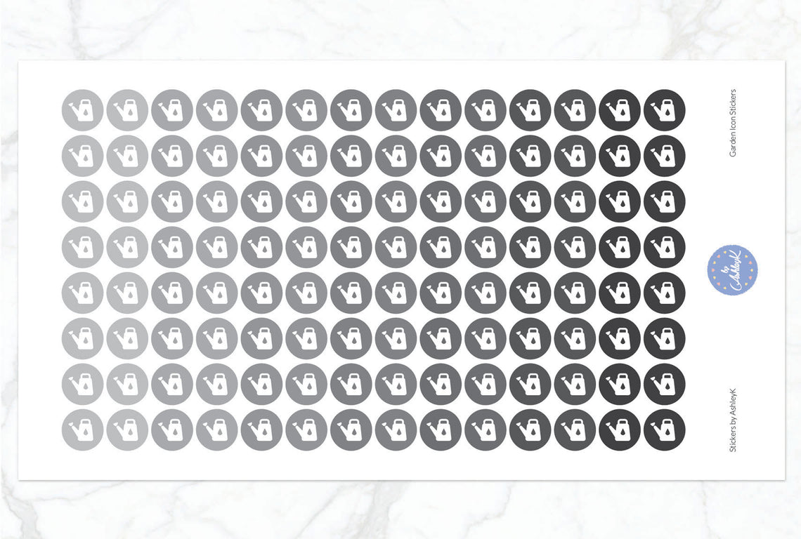 Garden Icon Stickers - Monochrome