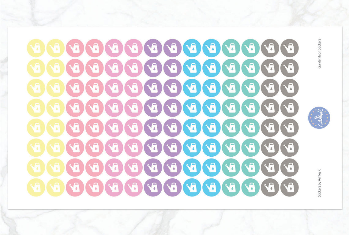 Garden Icon Stickers - Pastel