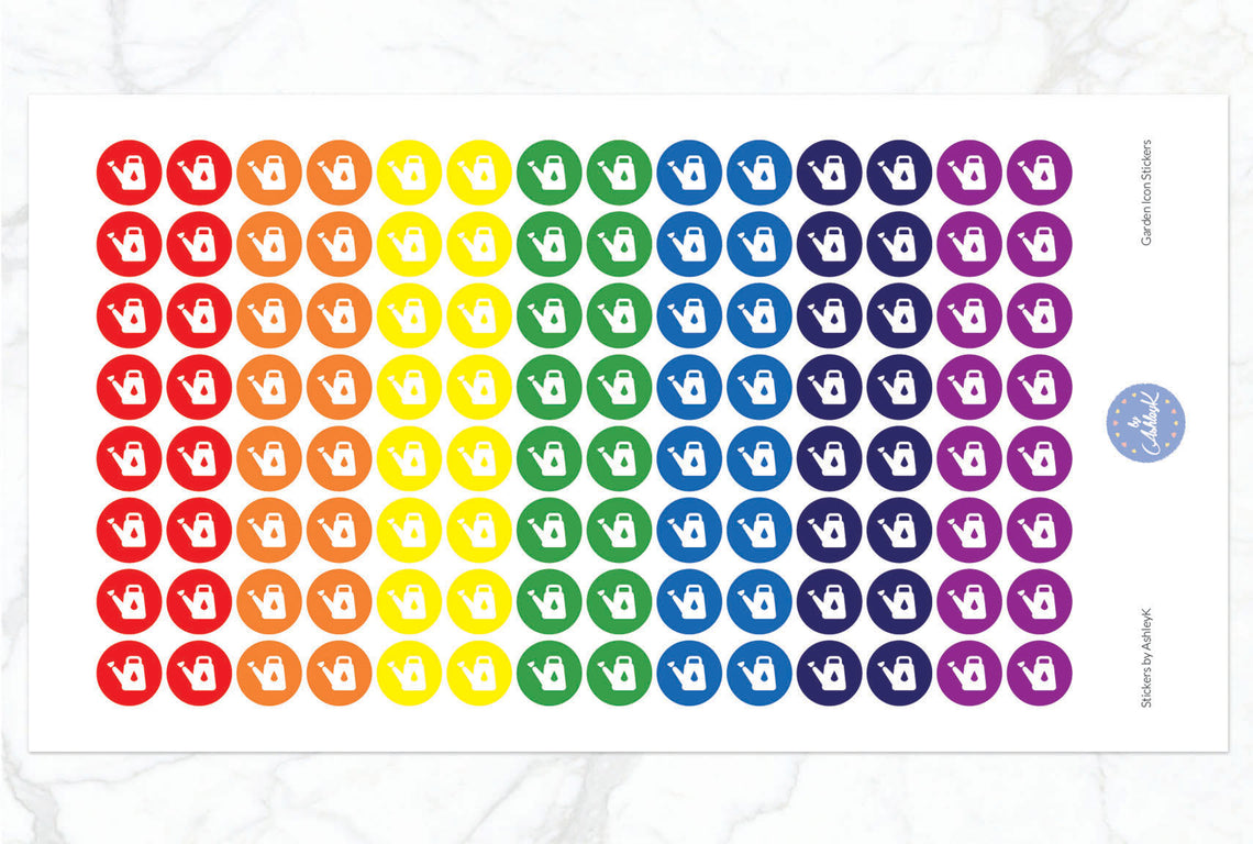 Garden Icon Stickers - Rainbow