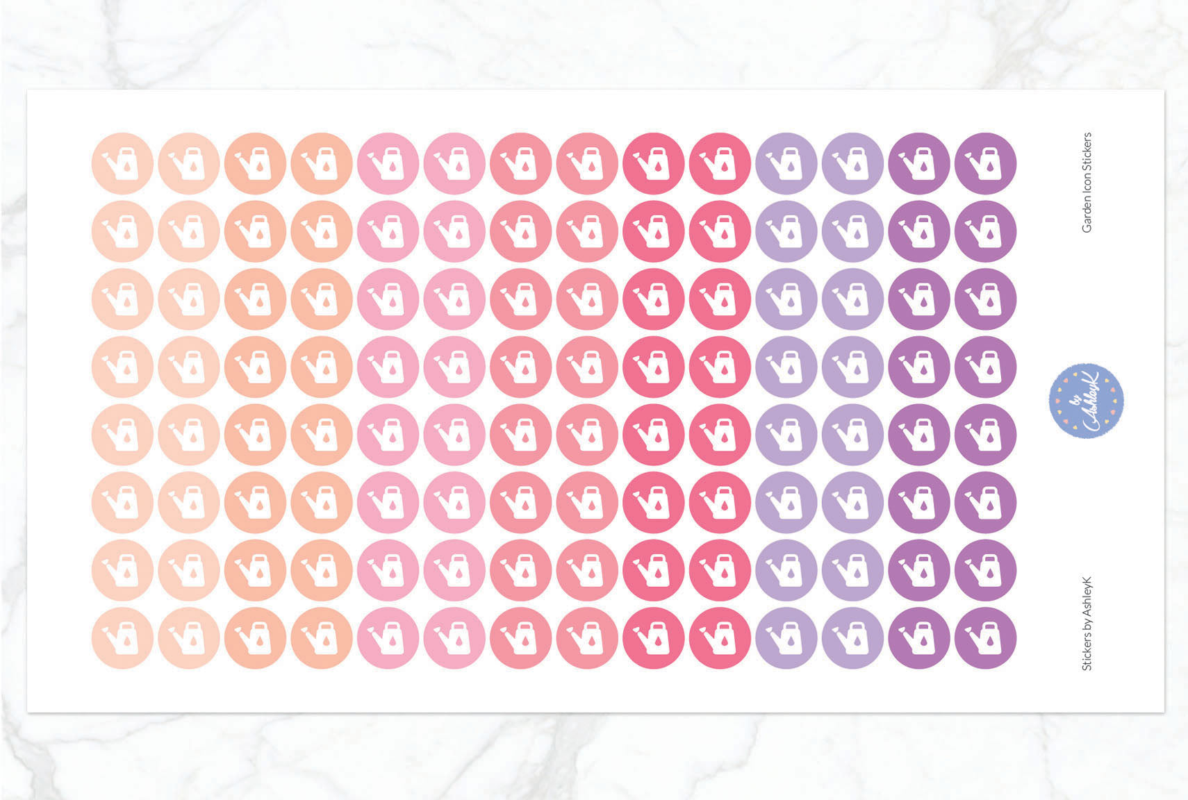 Garden Icon Stickers - Raspberry