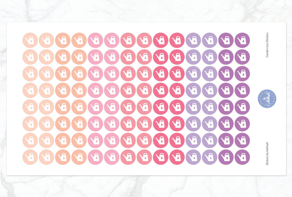 Garden Icon Stickers - Raspberry