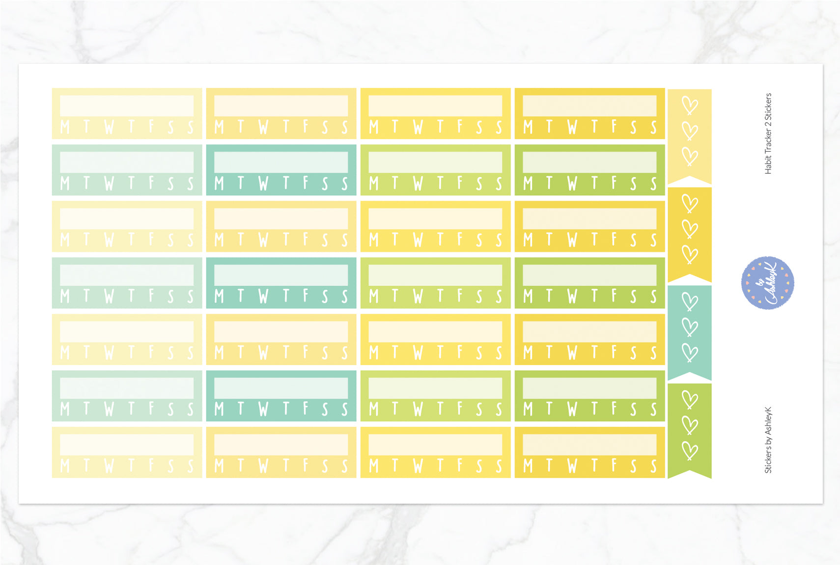 Habit Tracker 2  Stickers - Lemon&Lime