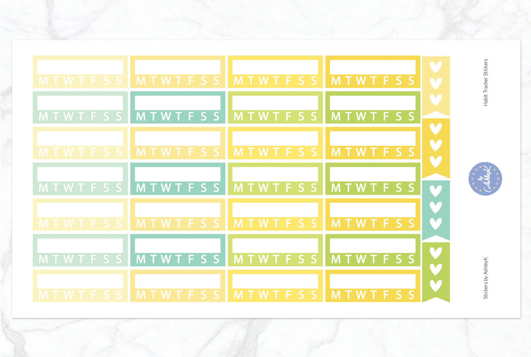 Habit Tracker Stickers - Lemon&Lime