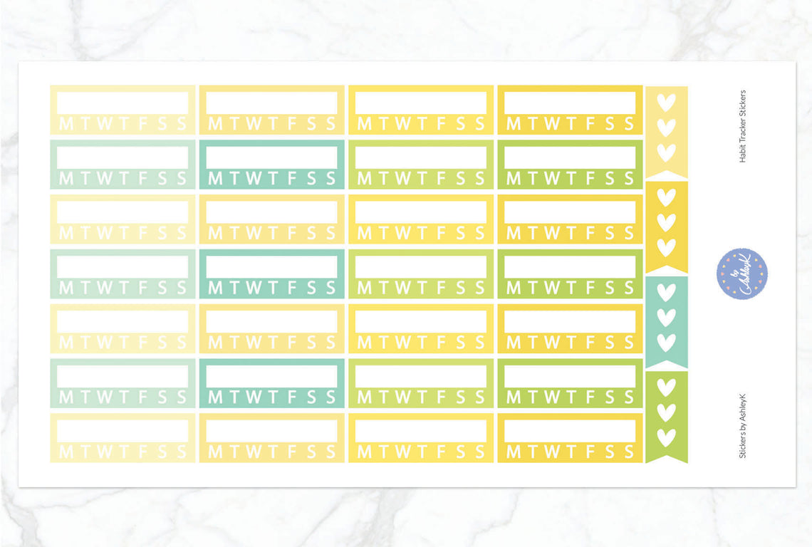Habit Tracker Stickers - Lemon&Lime