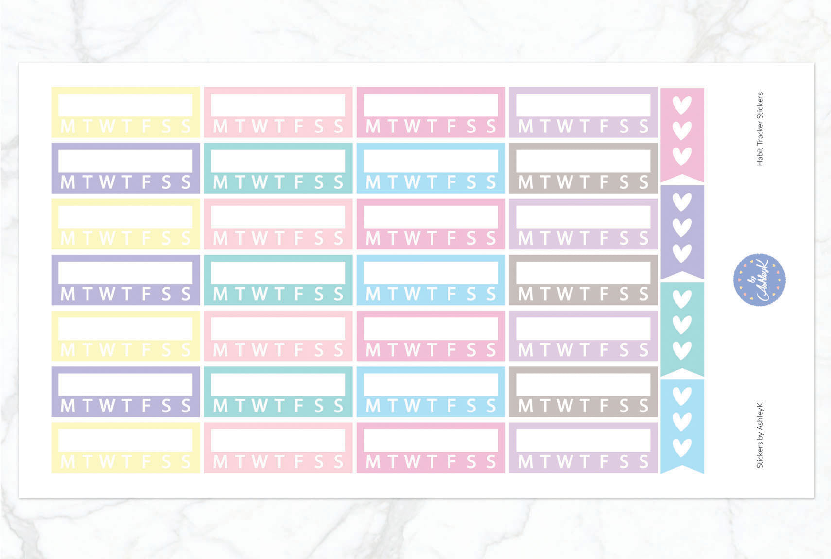 Habit Tracker Stickers - Pastel