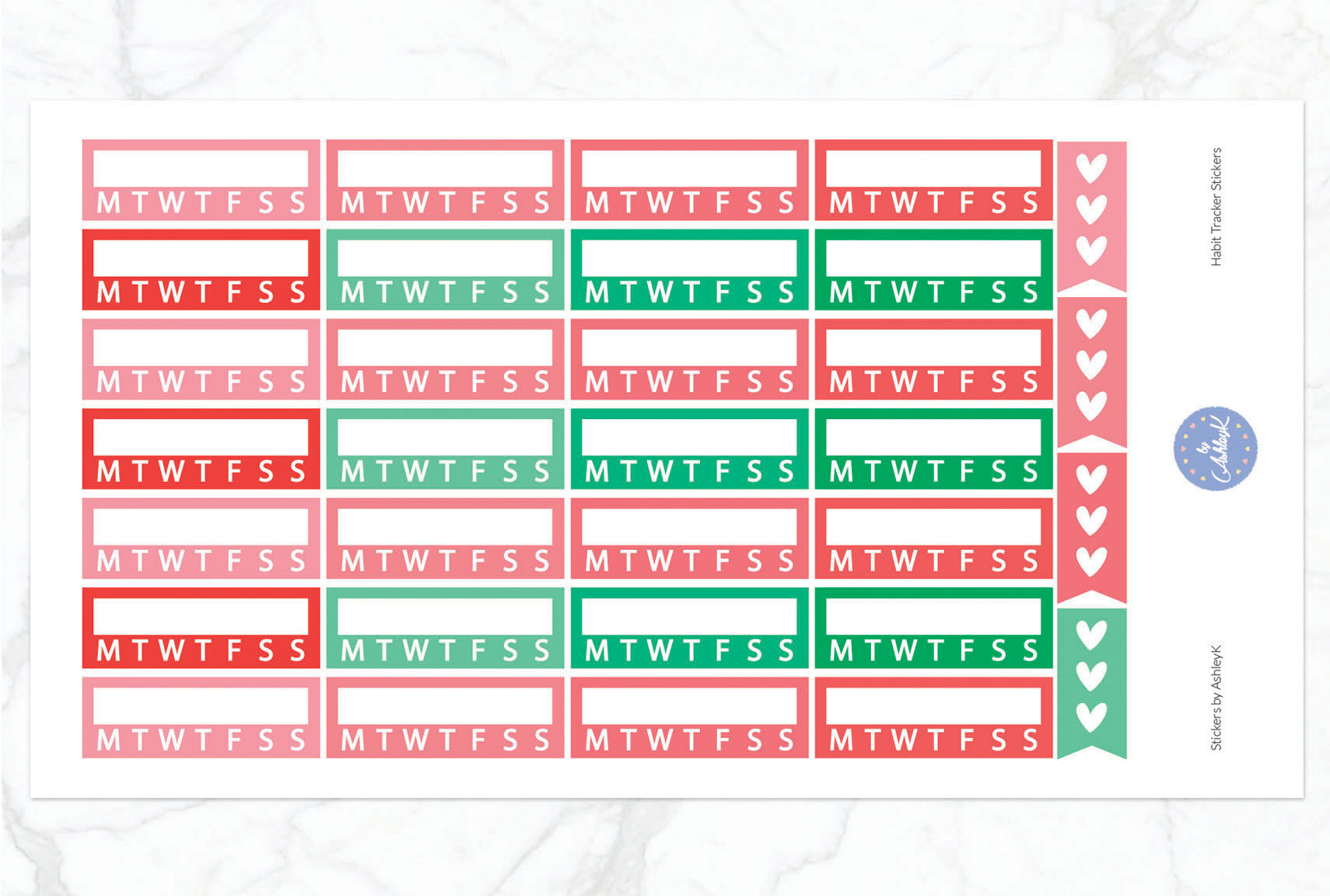 Habit Tracker Stickers - Watermelon