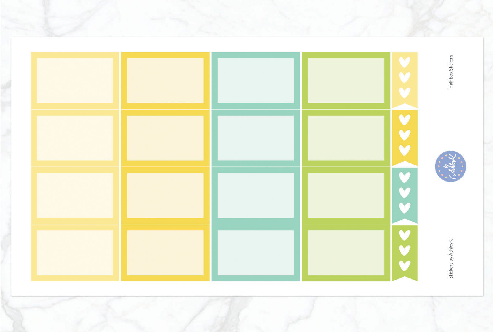 Half Box Stickers - Lemon&Lime