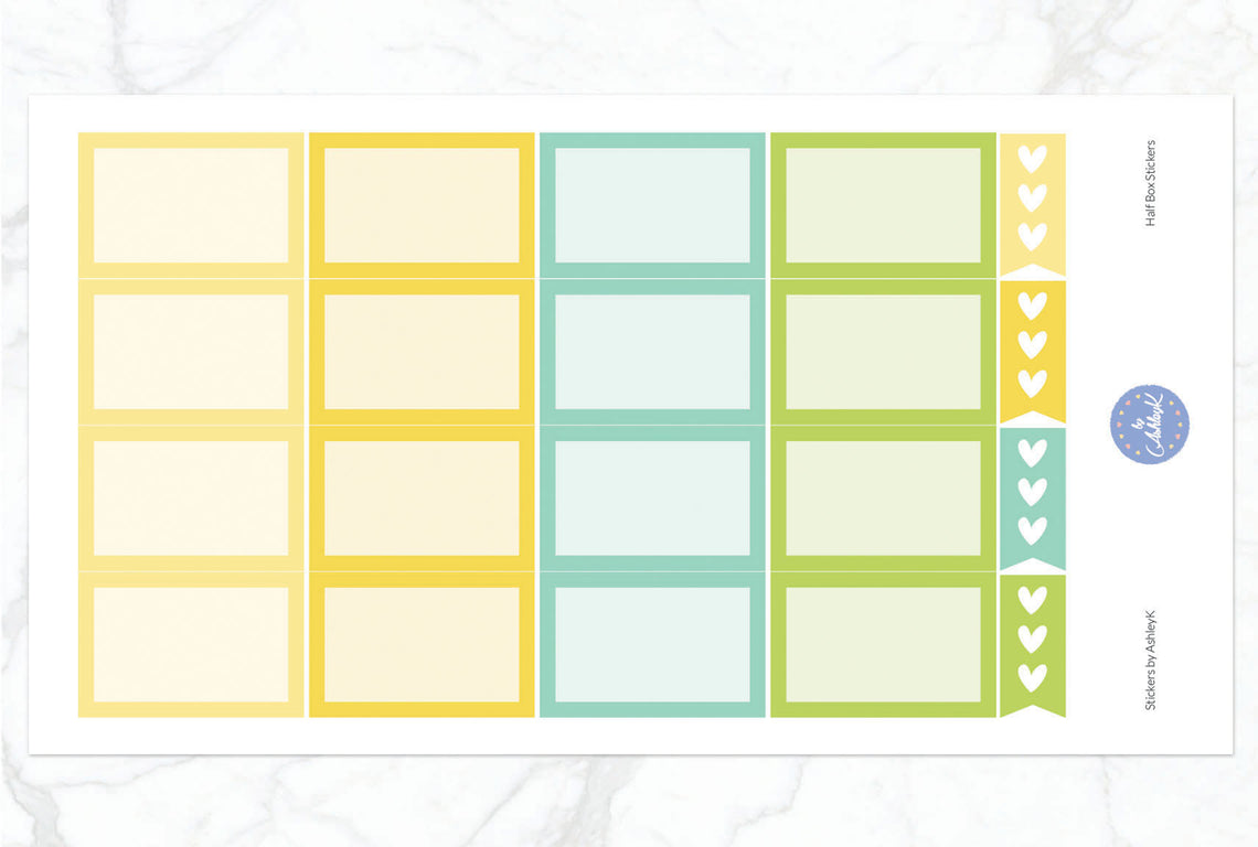 Half Box Stickers - Lemon&Lime