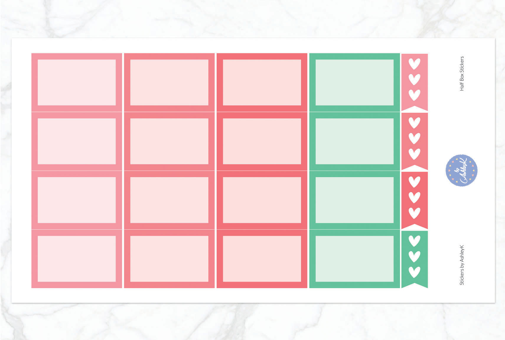 Half Box Stickers - Watermelon