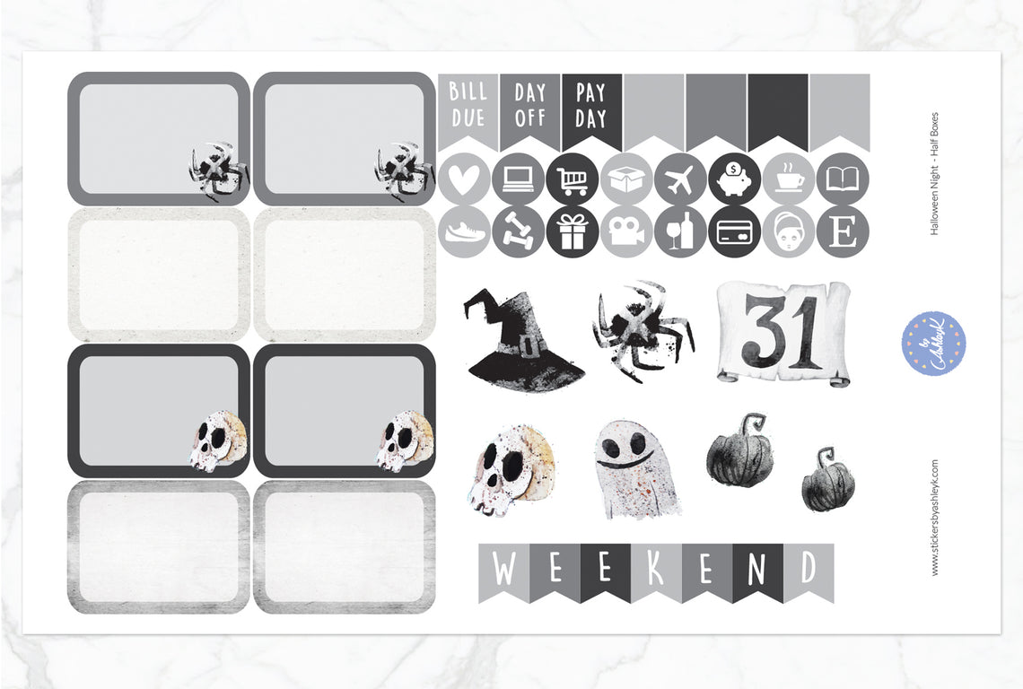 Halloween Night Weekly Kit  - Half Box Sheet