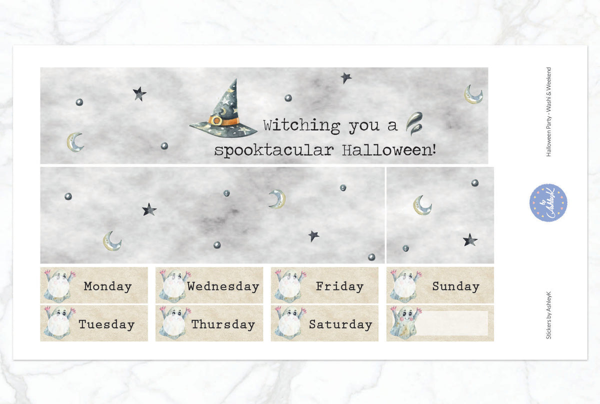 Halloween Party Weekly Kit - Erin Condren Planner Stickers – Stickers ...