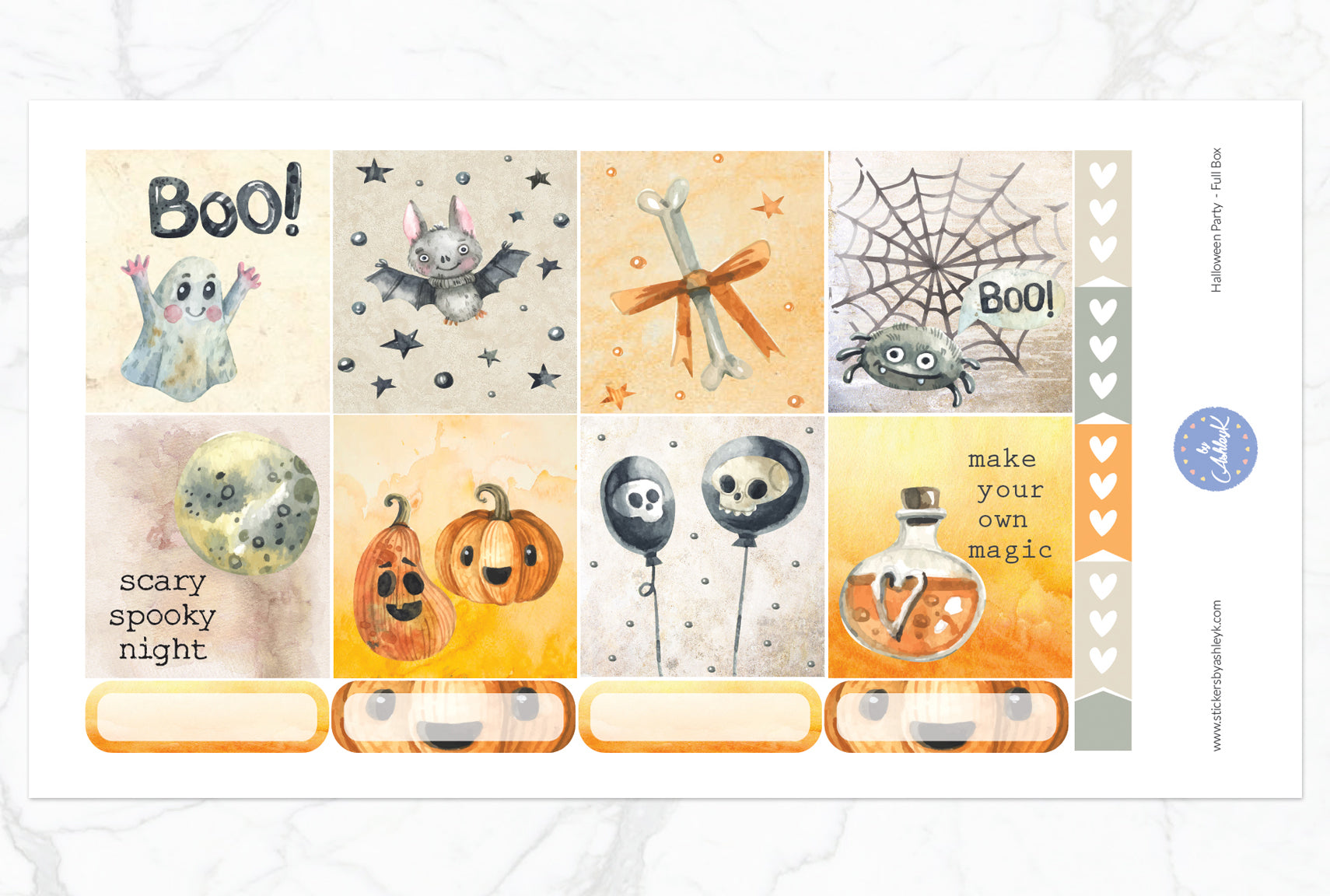 Halloween Party Weekly Kit  - Full Box Sheet