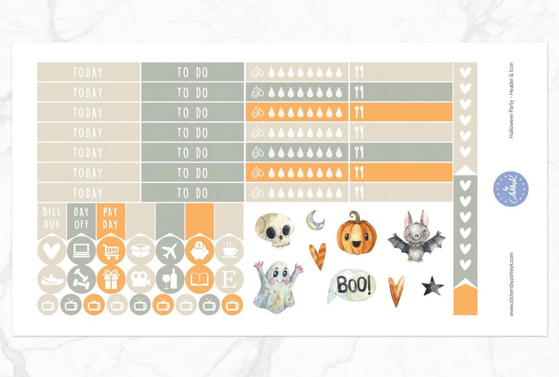 Halloween Party Weekly Kit  - Functional Sheet