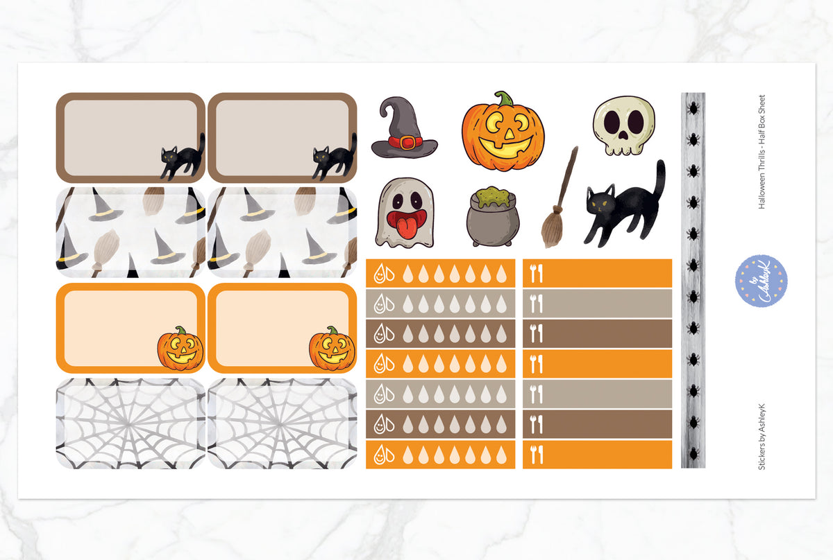 Halloween Thrills Weekly Kit - Erin Condren Planner Stickers – Stickers ...