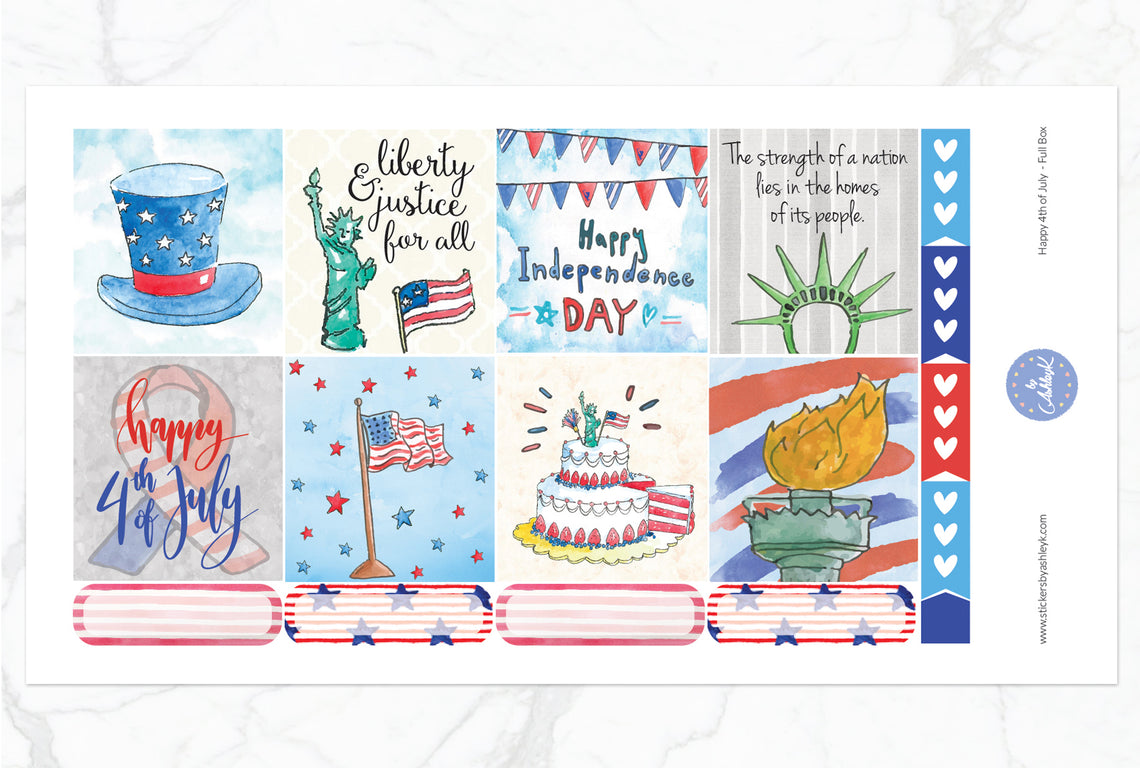 Happy 4th of July Weekly Kit  - Full Box Sheet