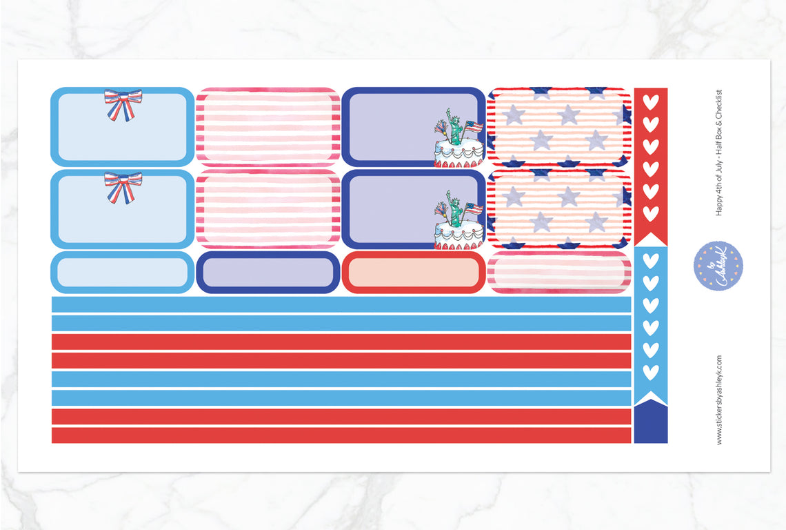 Happy 4th of July Weekly Kit  - Half Box Sheet