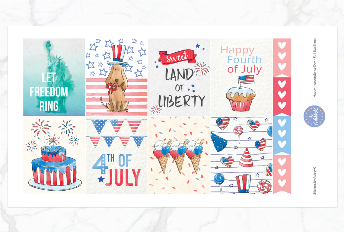 Happy Independence Day  - Full Box Sheet