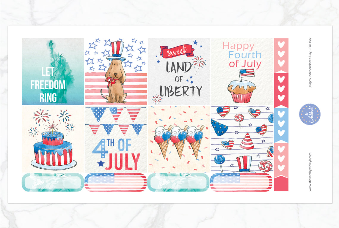 Happy Independence Day Weekly Kit  - Full Box Sheet