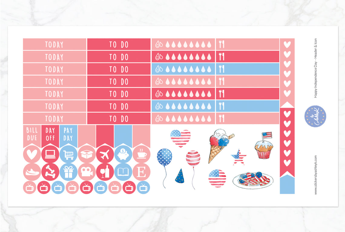 Happy Independence Day Weekly Kit  - Functional Sheet