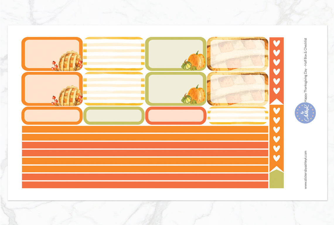 Happy Thanksgiving Day Weekly Kit  - Half Box Sheet