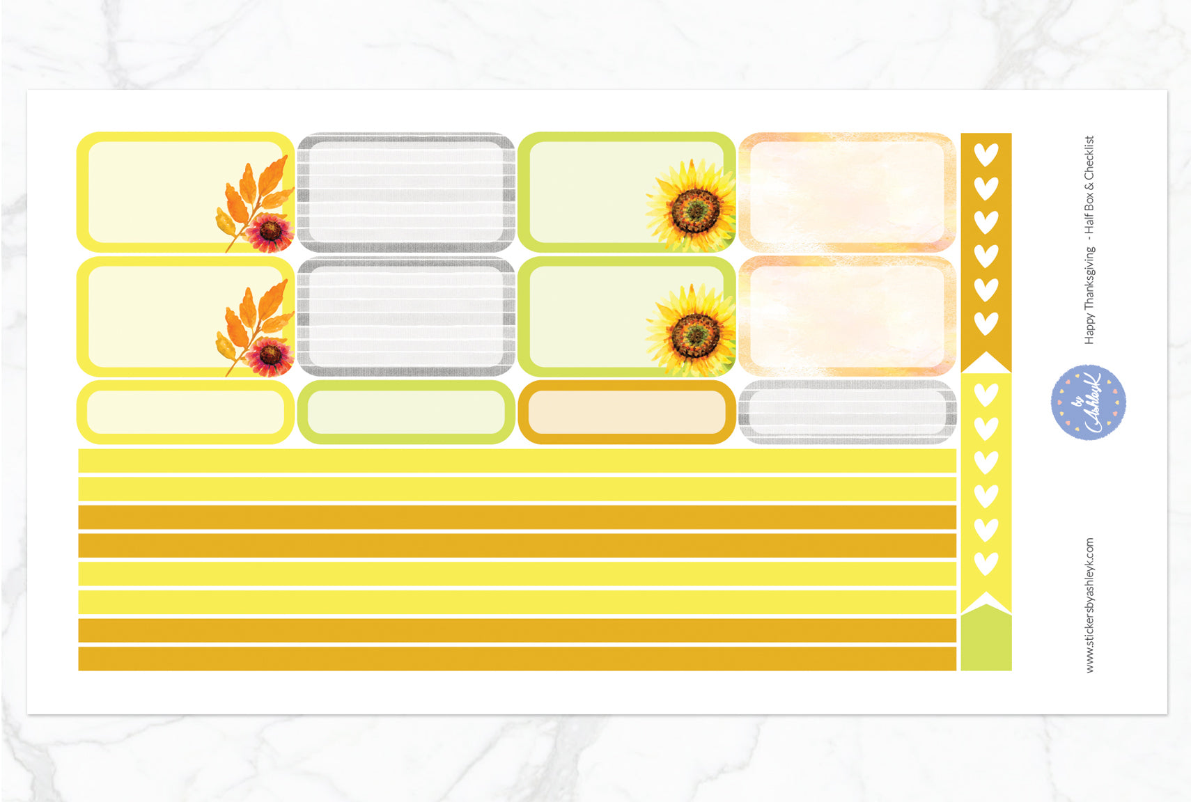 Happy Thanksgiving Weekly Kit  - Half Box Sheet