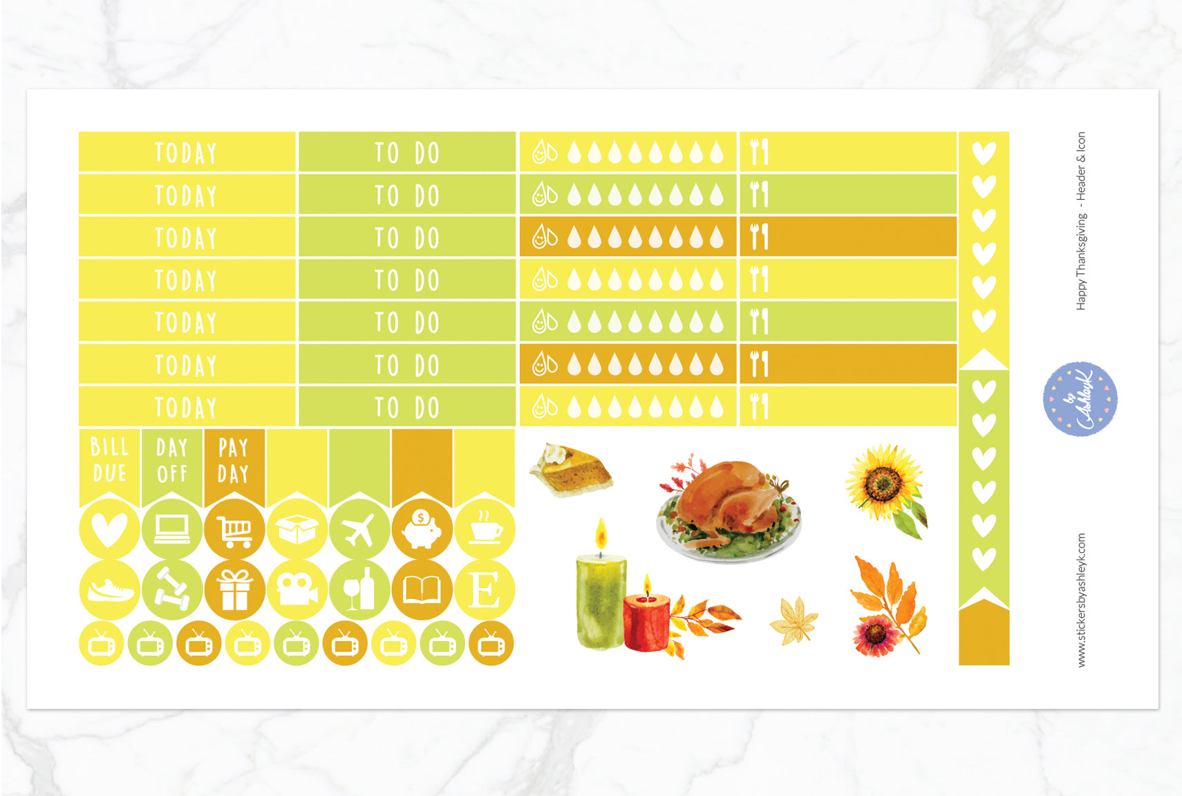 Happy Thanksgiving Weekly Kit  - Functional Sheet