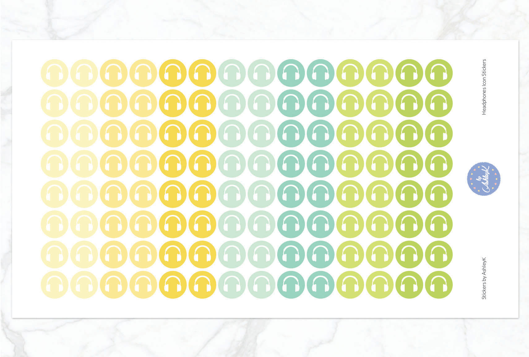 Headphones Icon Stickers - Lemon&Lime