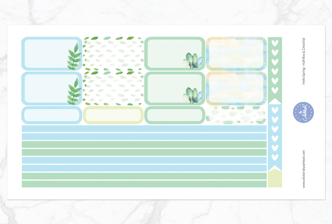 Hello Spring Weekly Kit  - Half Box Sheet