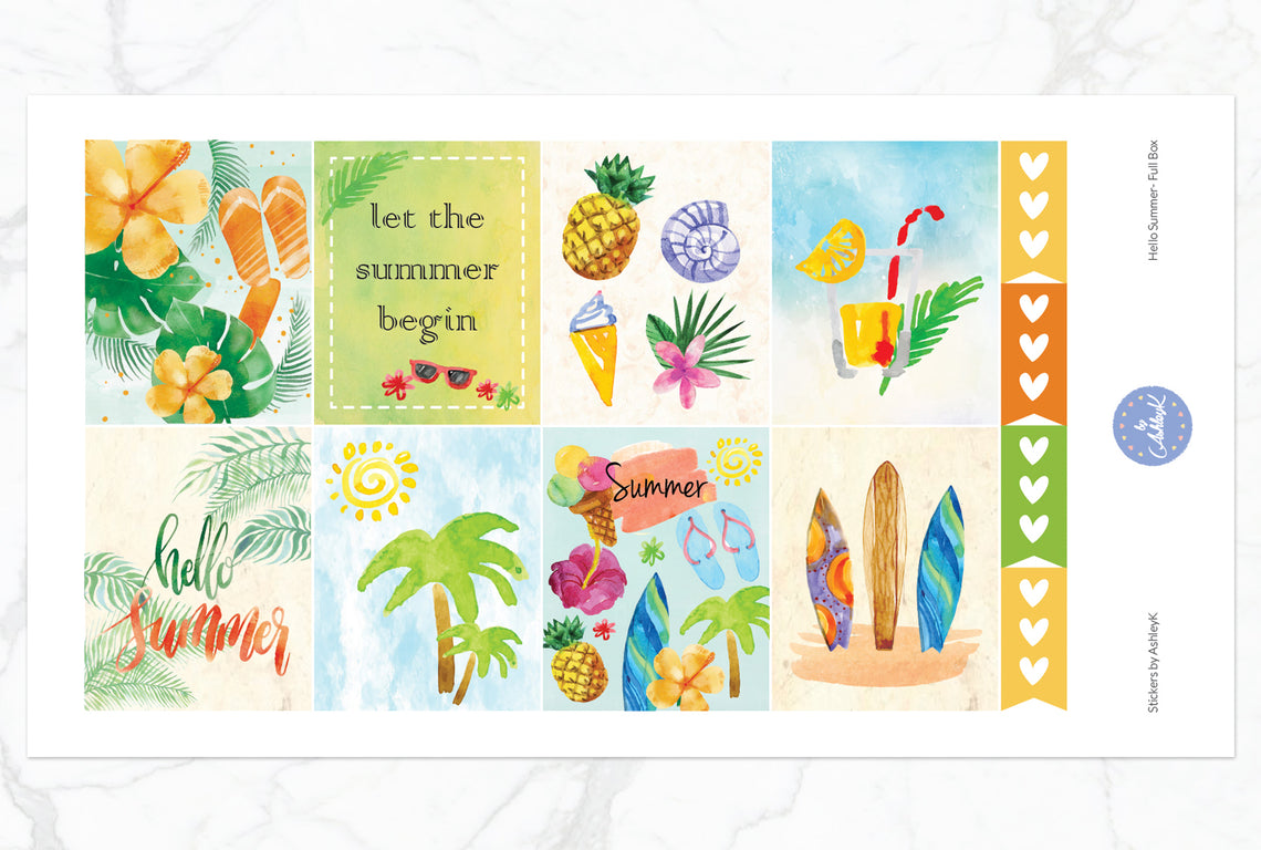 Hello Summer Weekly Kit  - Full Box Sheet