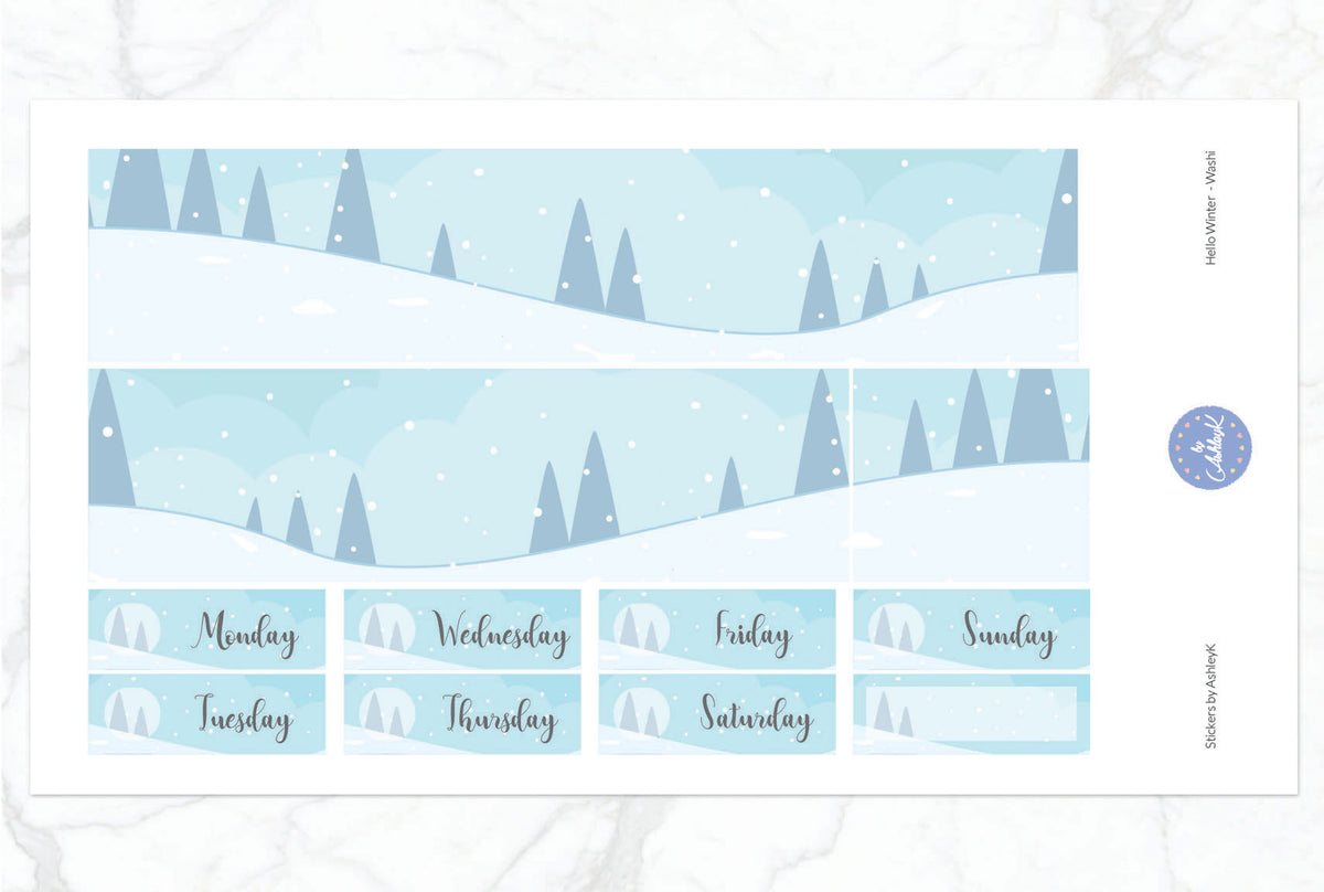 Hello Winter Weekly Kit - Erin Condren Planner Stickers – Stickers by ...