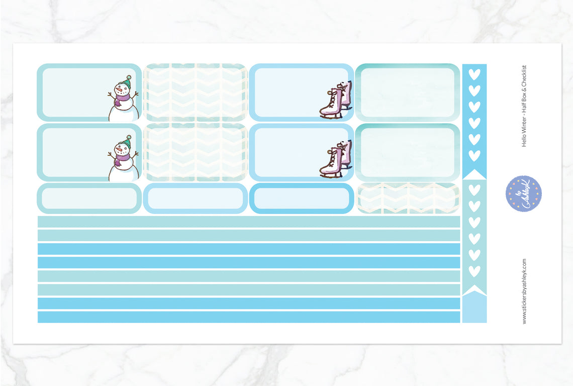 Hello Winter Weekly Kit  - Half Box Sheet