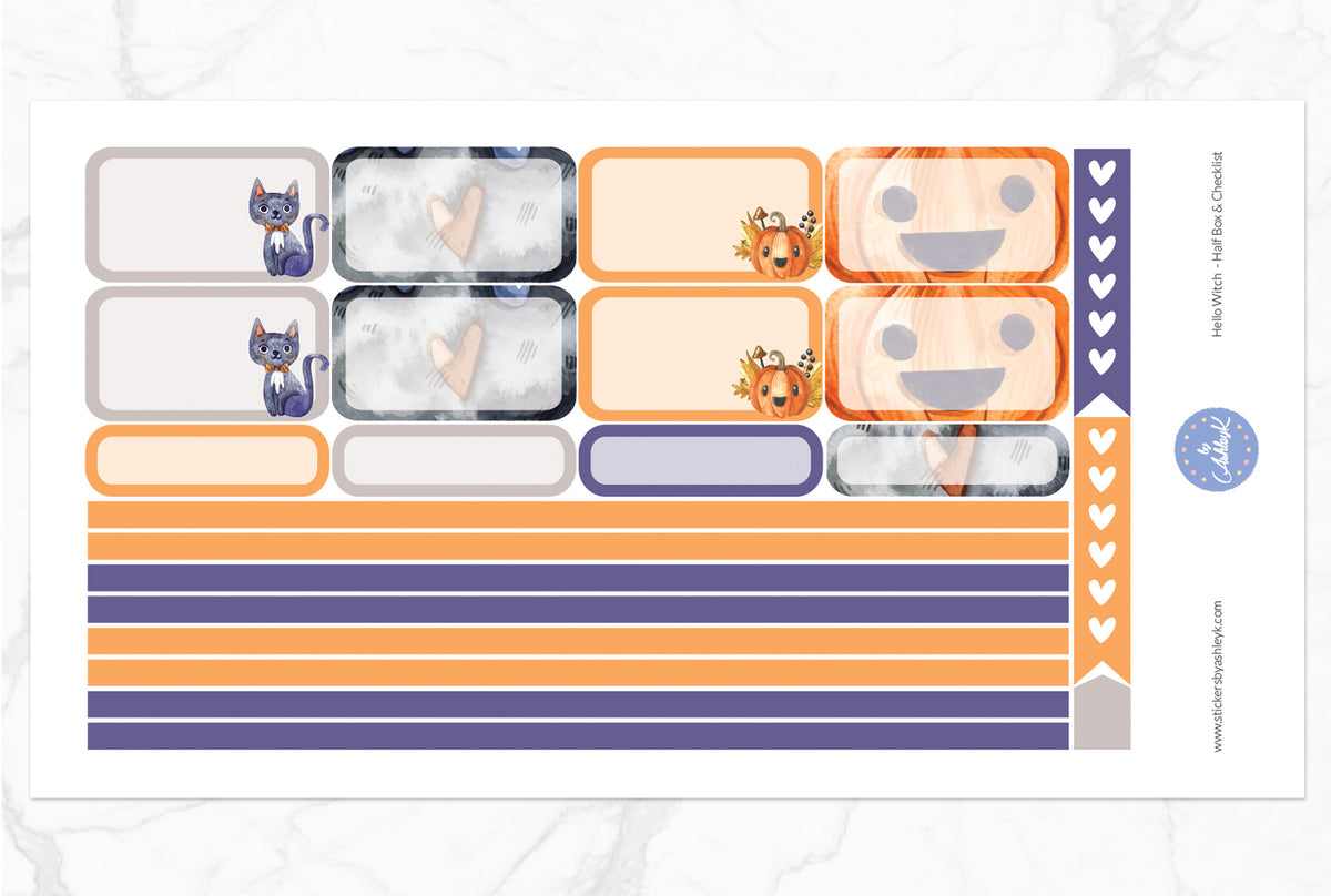 Hello Witch Weekly Kit - Erin Condren Horizontal Planner Stickers ...