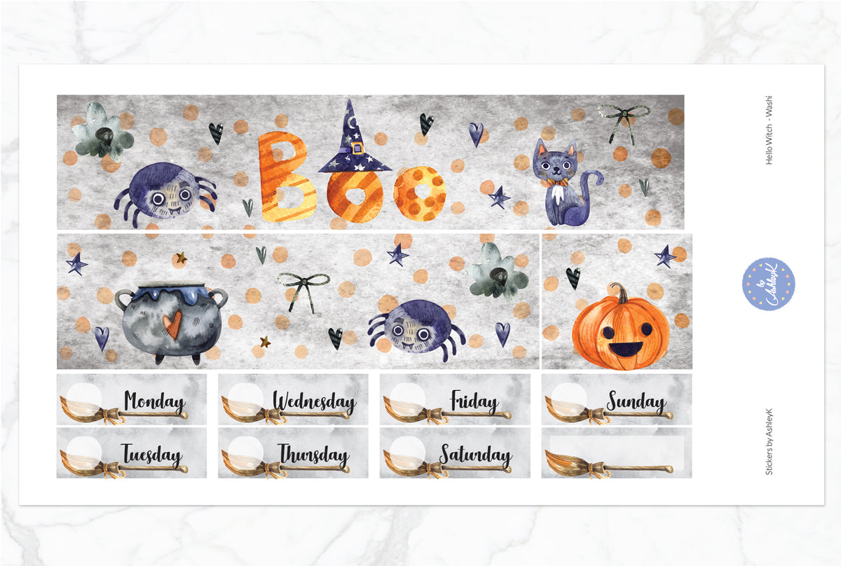 Hello Witch Weekly Kit - Erin Condren Planner Stickers – Stickers by ...