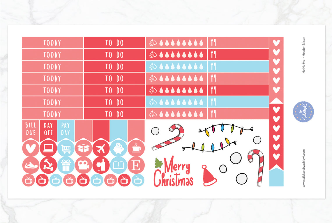 Ho Ho Ho Weekly Kit  - Functional Sheet