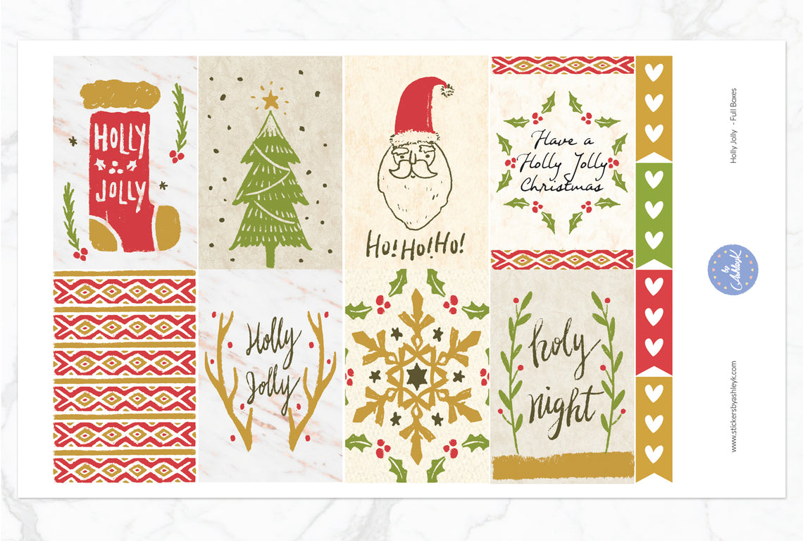Holly Jolly Weekly Kit  - Full Box Sheet