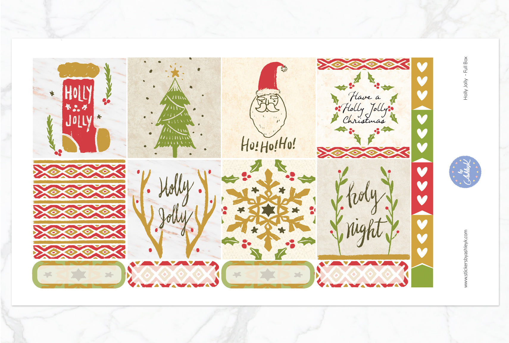Holly Jolly Weekly Kit  - Full Box Sheet