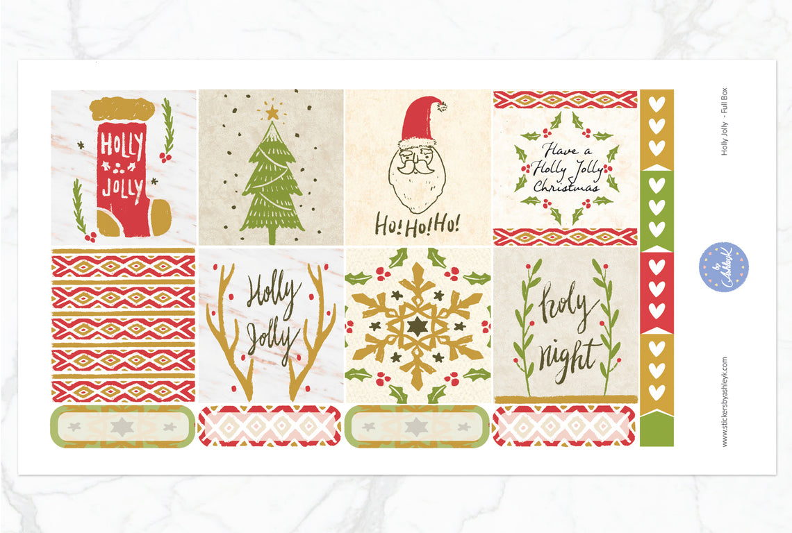 Holly Jolly Weekly Kit  - Full Box Sheet