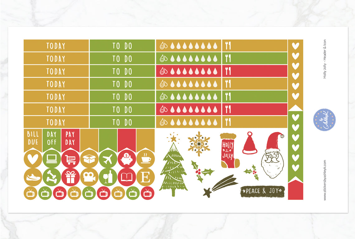 Holly Jolly Weekly Kit  - Functional Sheet