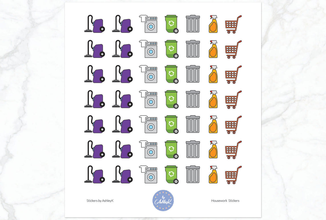 Housework Stickers - Mixed