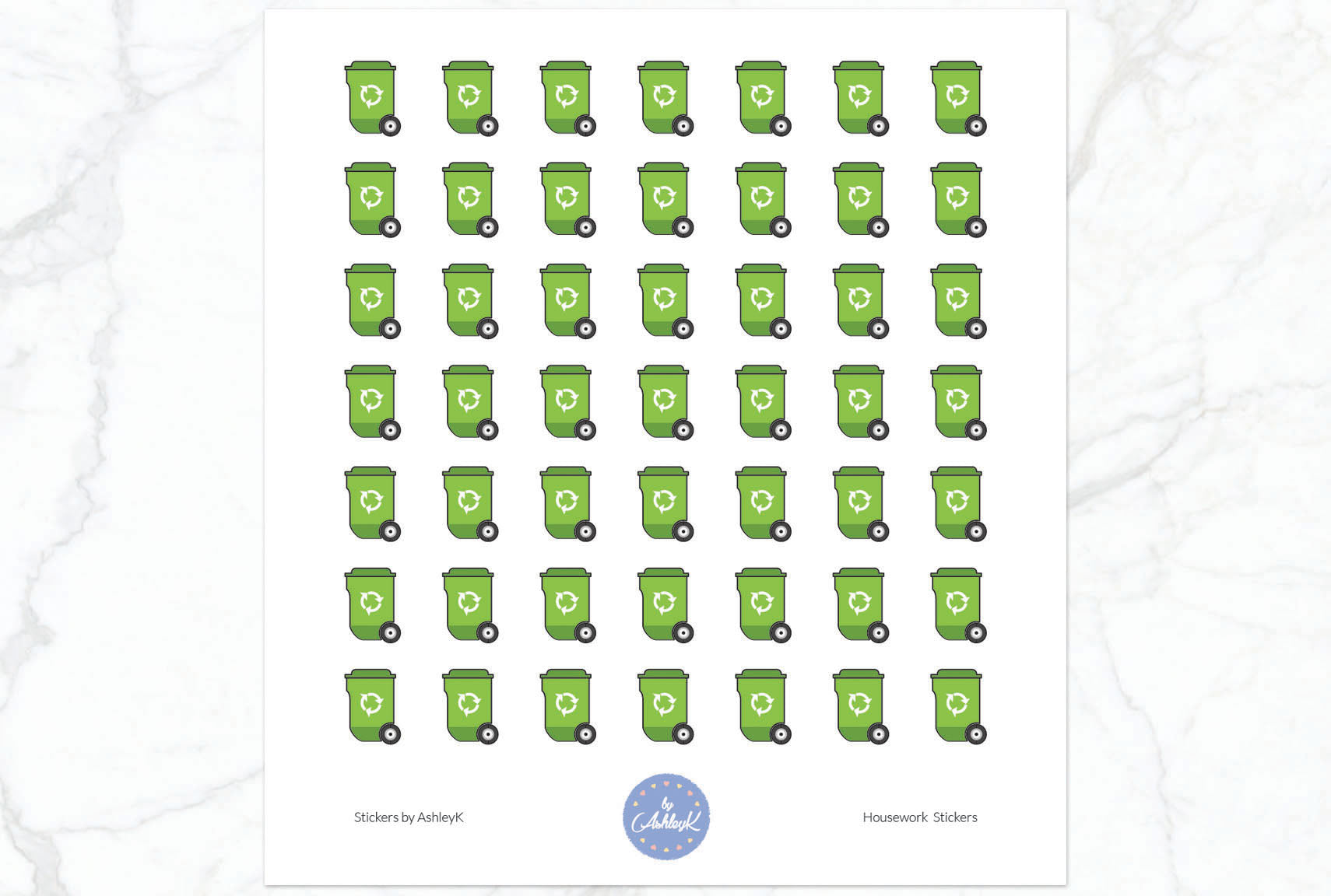 Housework Stickers - Recycle