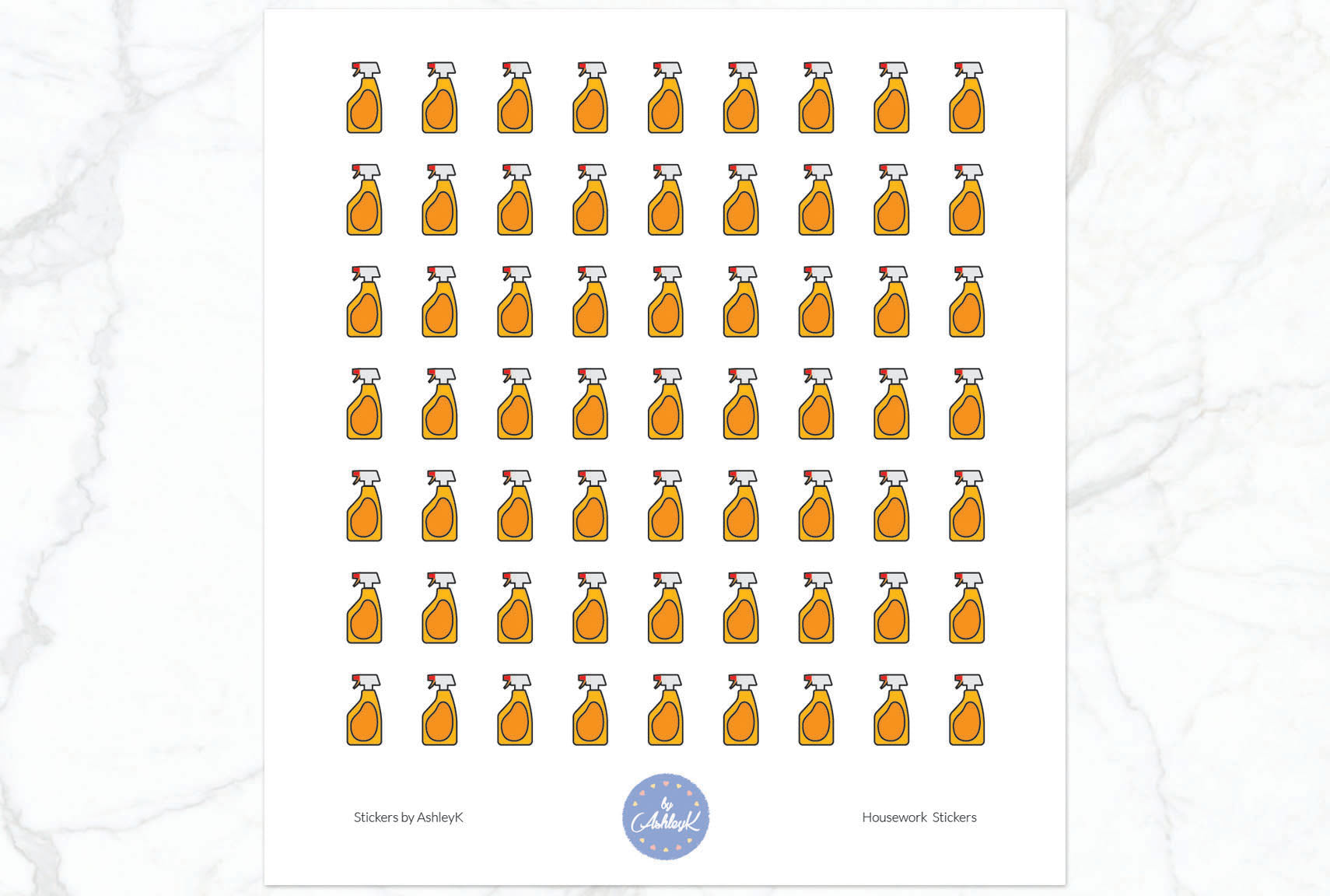 Housework Stickers - Spray Bottle