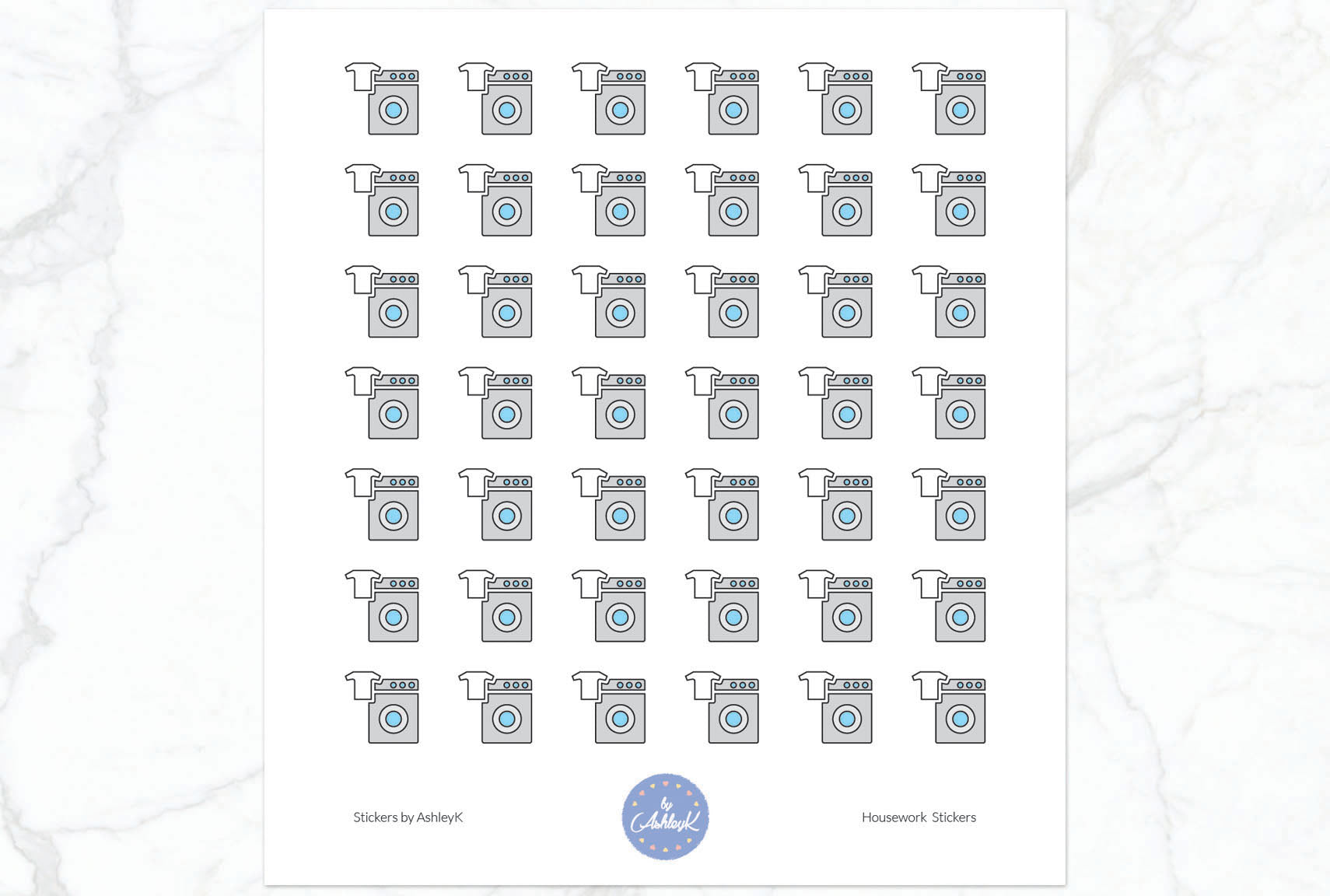 Housework Stickers - Laundry
