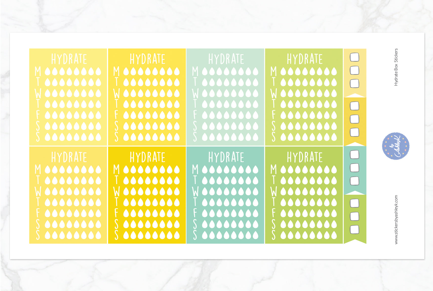 Hydrate Box Stickers - Lemon&Lime
