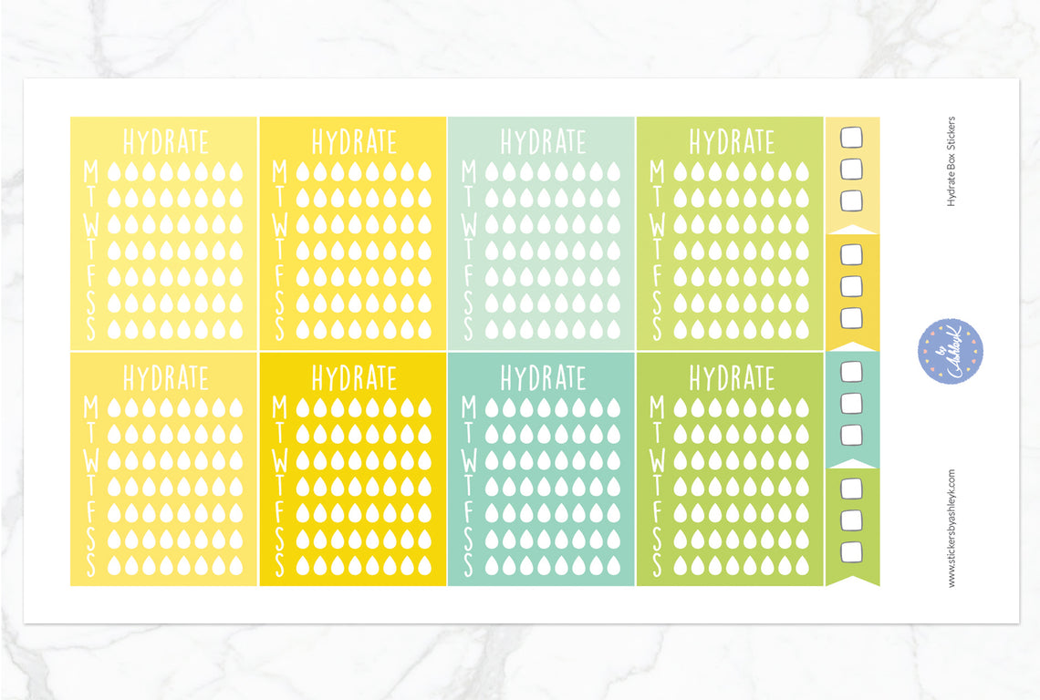 Hydrate Box Stickers - Lemon&Lime