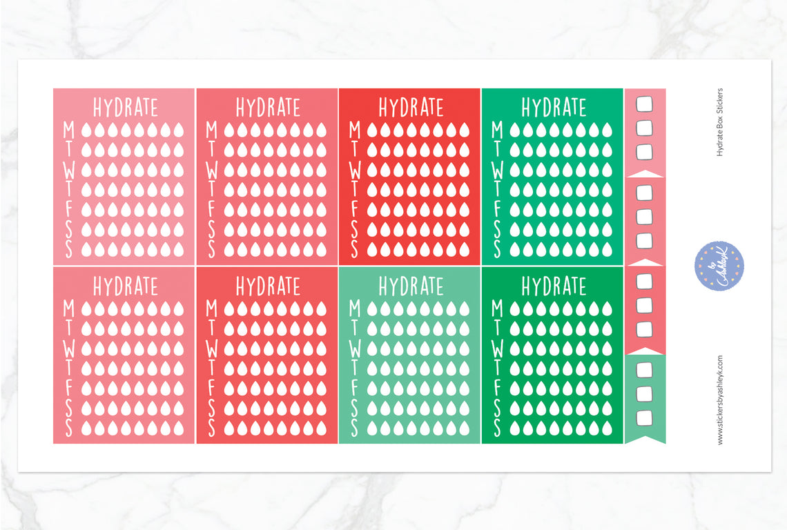 Hydrate Box Stickers - Watermelon