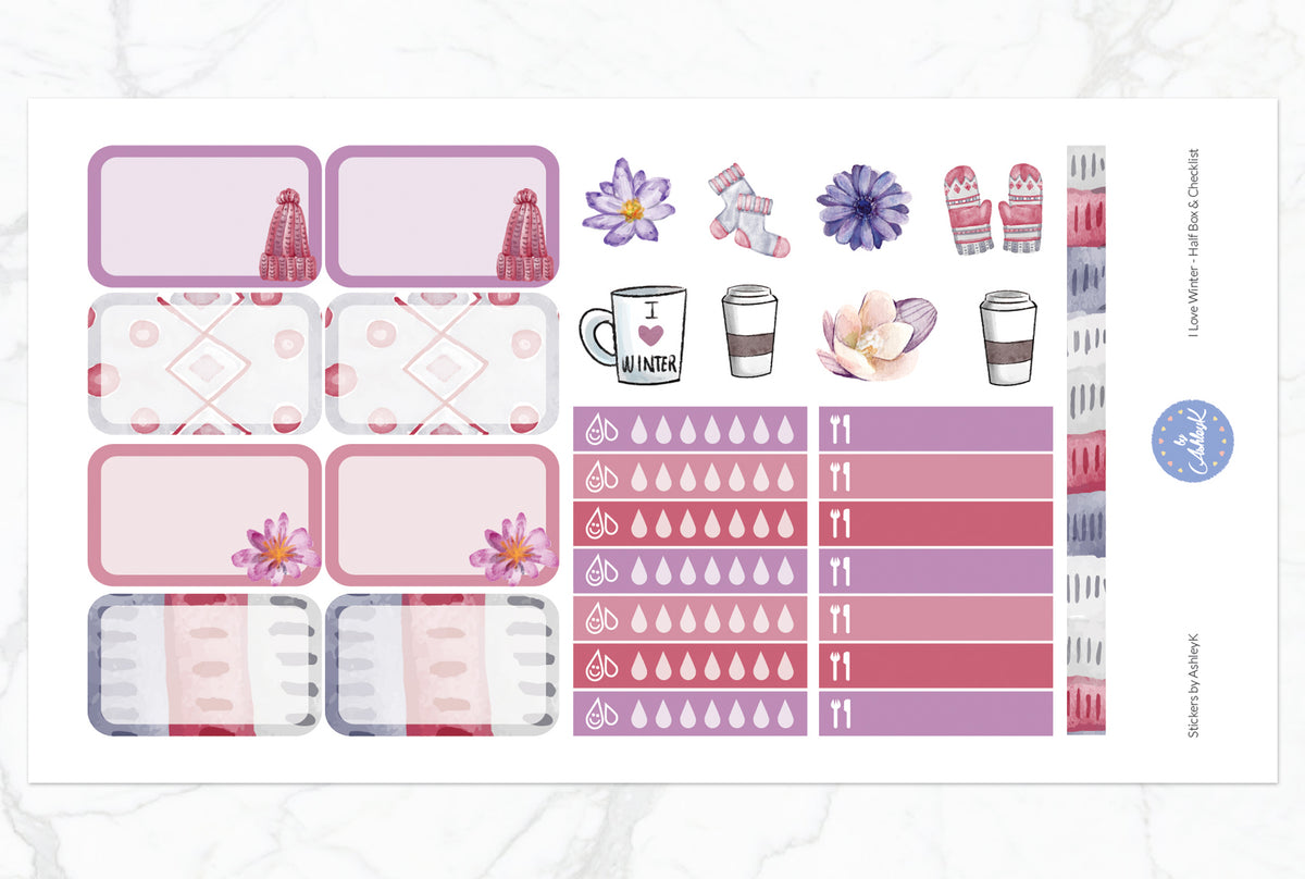 I Love Winter Weekly Kit - Erin Condren Planner Stickers – Stickers by ...