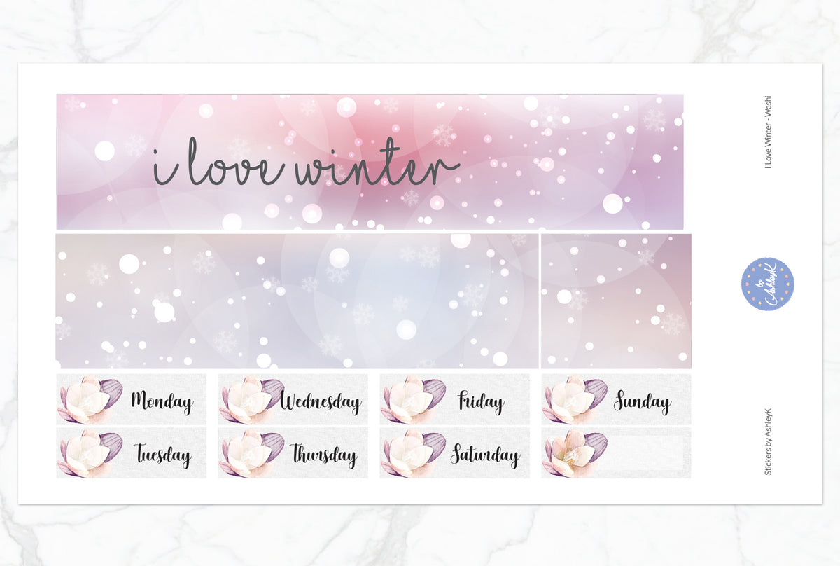 I Love Winter Weekly Kit - Erin Condren Planner Stickers – Stickers by ...