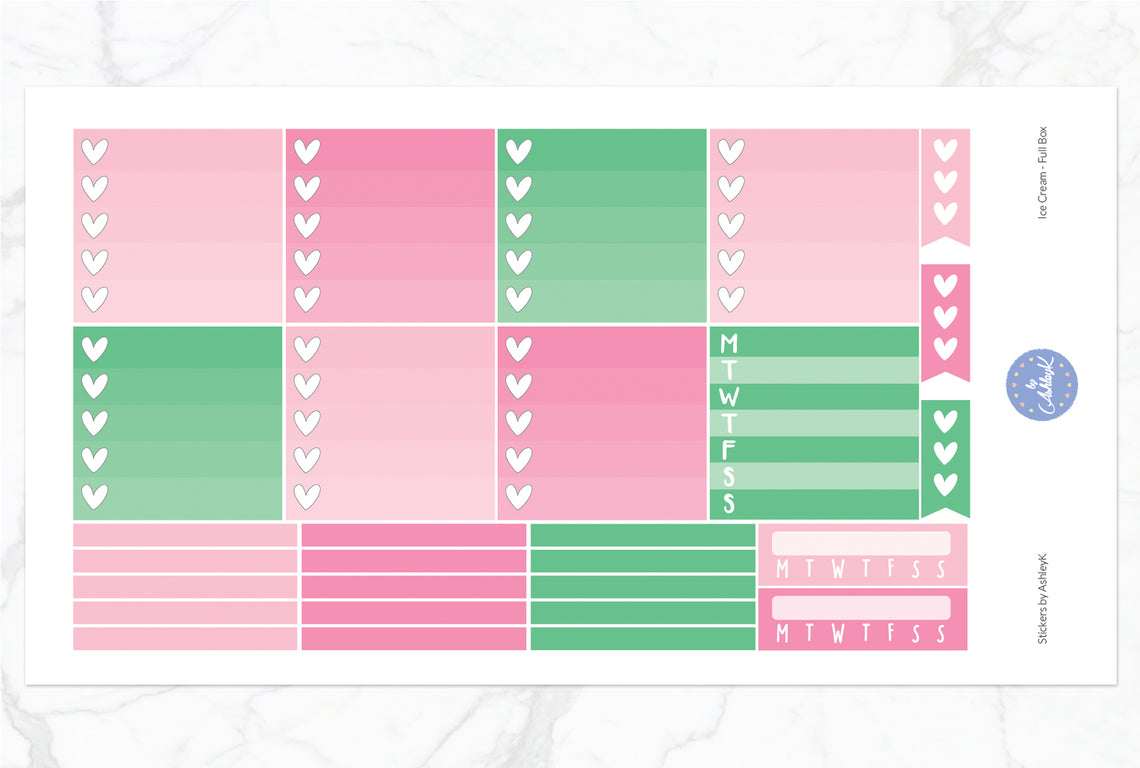 Ice Cream - Ombre Checklist Sheet