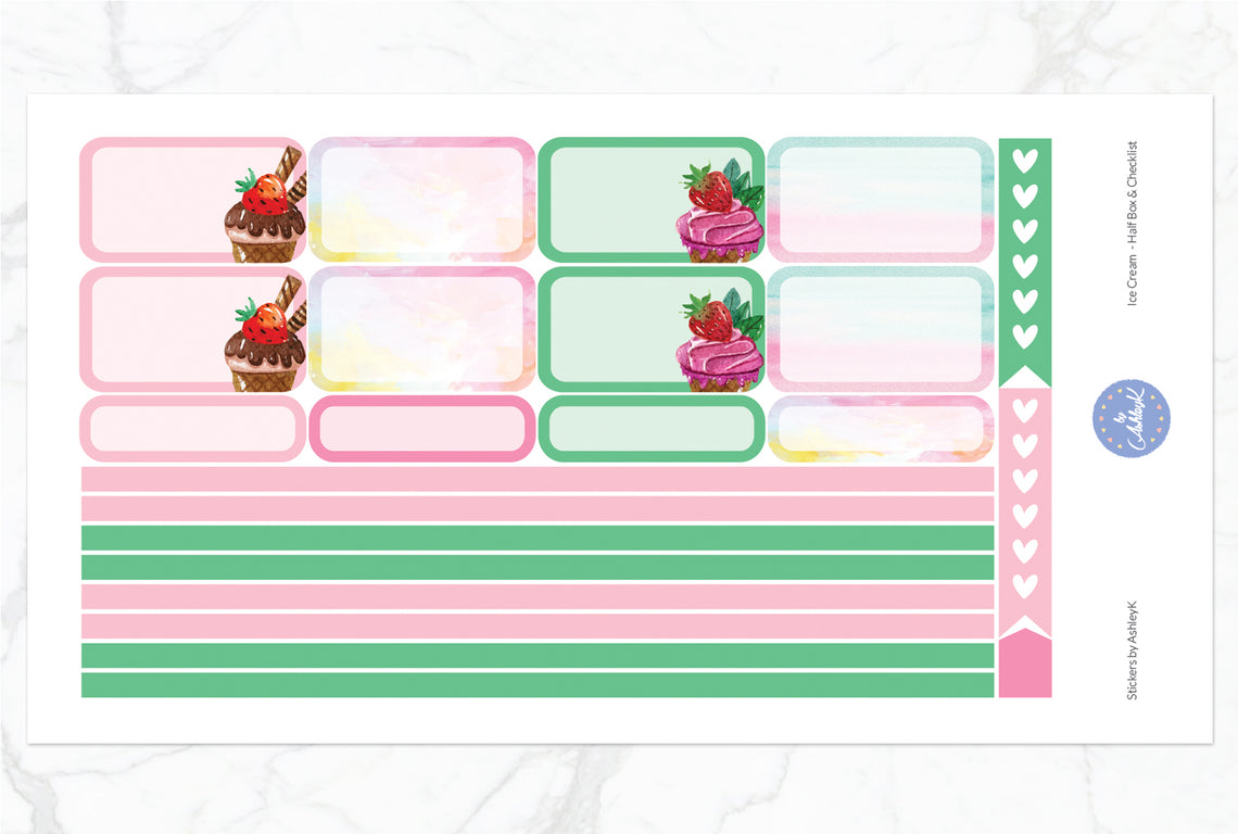 Ice Cream - Half Box Sheet