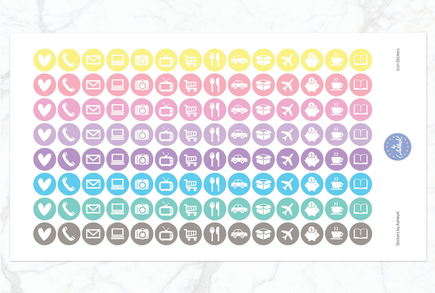 Icon Stickers - Pastel